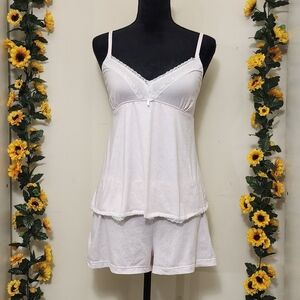 Women's Pink Lace Trim Sleepwear Set